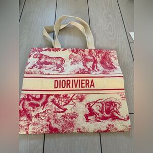 Brand new large Dior Riviera pink and Cream Tote Bag